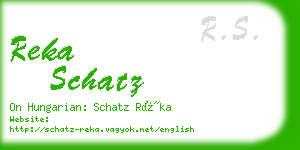 reka schatz business card